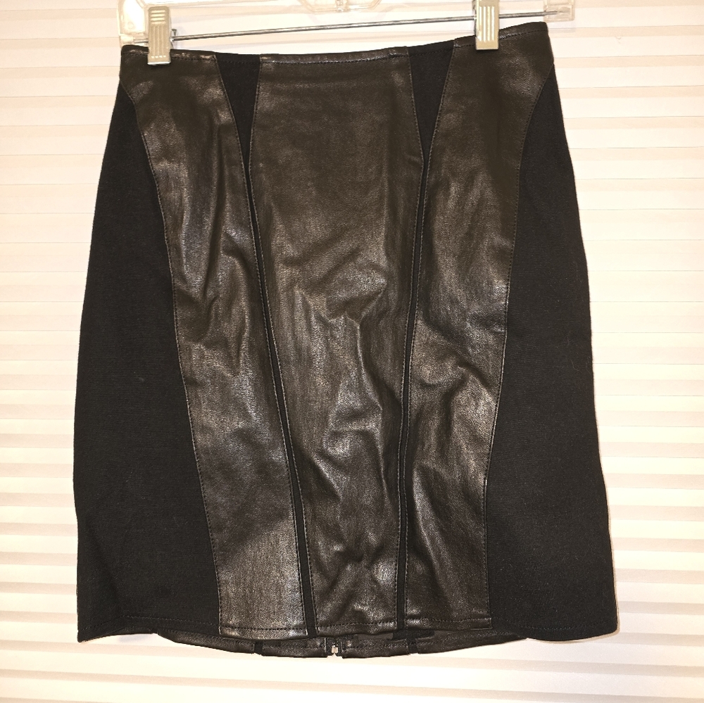 Helmut Lang Leather Mini Skirt